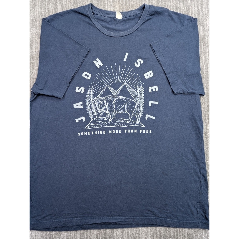 Jason Isbell Something More Than Free Concert Tour Shirt Navy Blue Adult XL